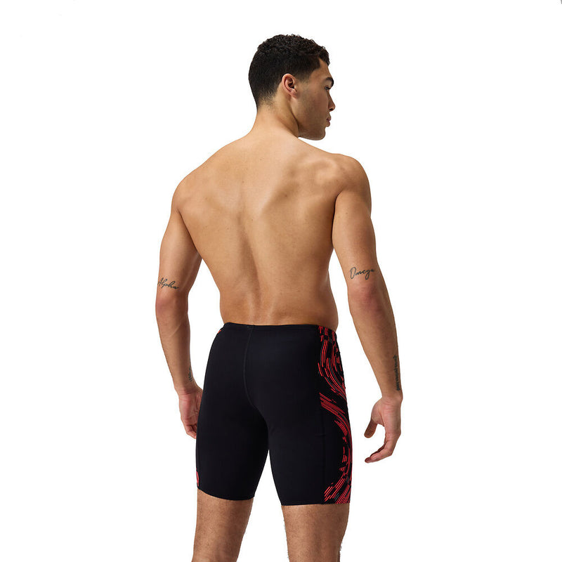 Speedo Mns Tech Panel Jammer-Black /Siren Red /Usa Charcoal