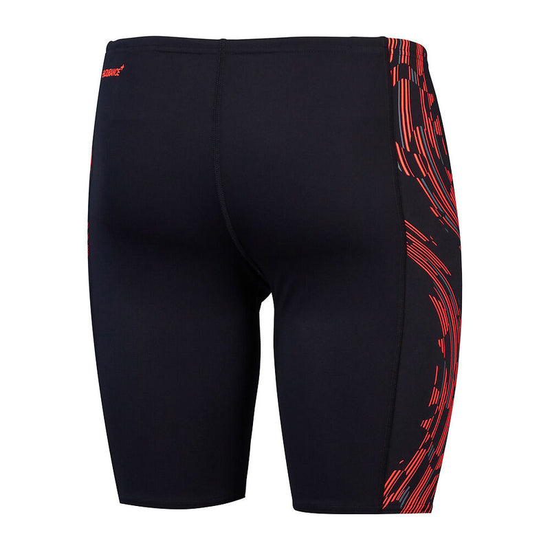 Speedo Mns Tech Panel Jammer-Black /Siren Red /Usa Charcoal