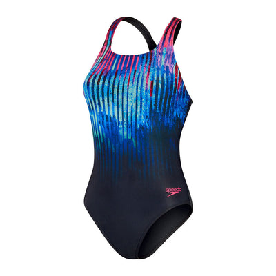 Speedo Womens Digital Placement Medalist Multi True Navy/True Cobalt/Electric Pink/Hypersonic Blue