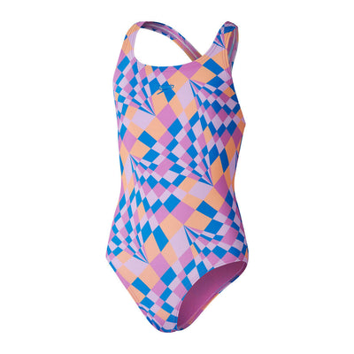 Speedo Grls Printed Medalist-Kiki Pink