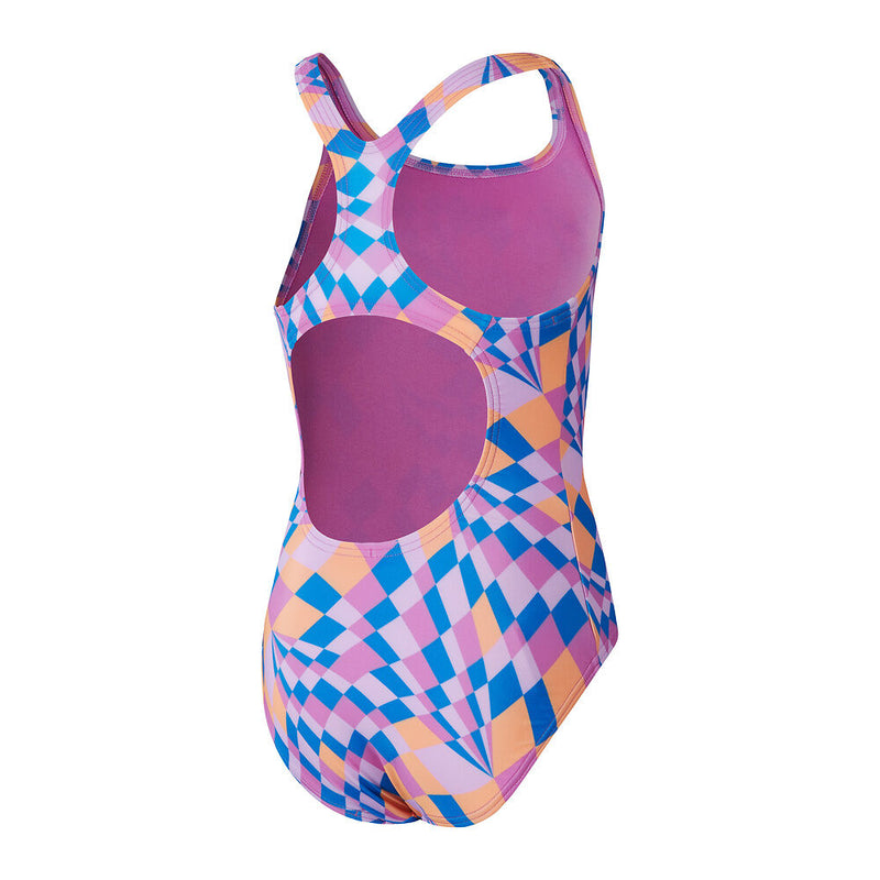 Speedo Grls Printed Medalist-Kiki Pink