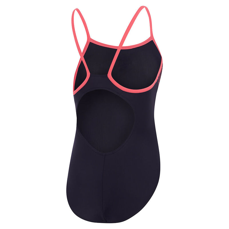 Speedo Girls Plcmnt Thnstrp Msclbck-Navy/Coral