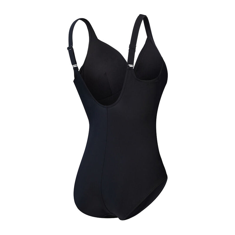 Speedo Womens Shaping Cross Knot 1 Piece-Black