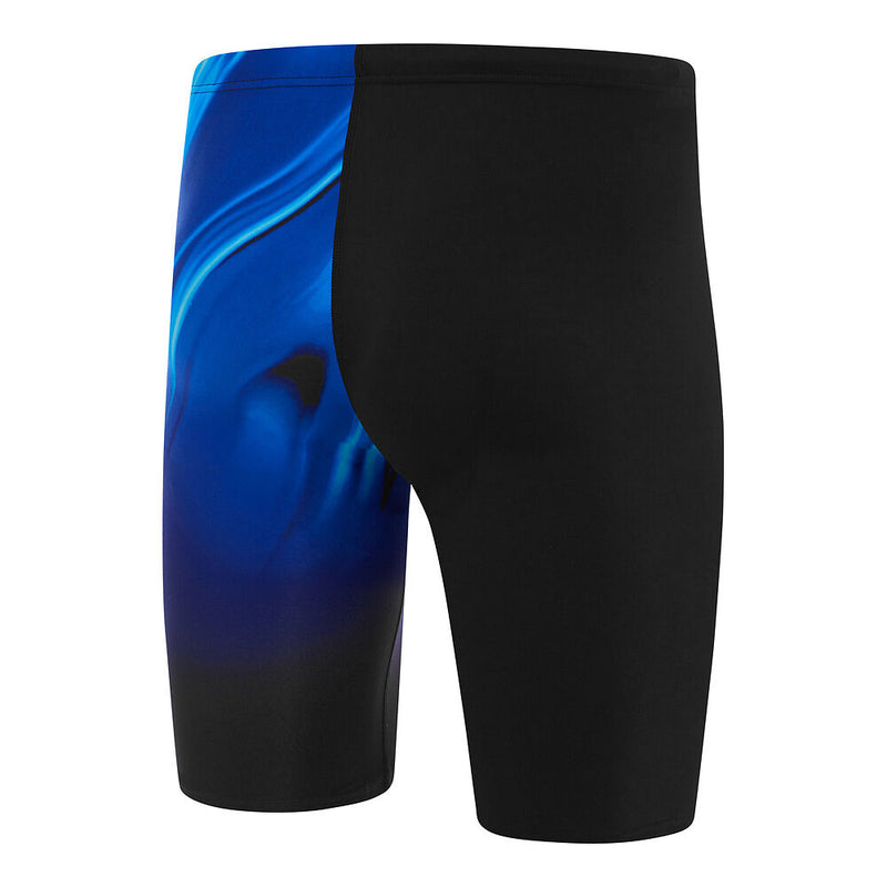 Speedo Mens Rapture Glow Vcut Jammer-Black/Cobalt