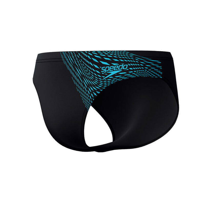 Speedo Mens Medley Logo 7cm Brief-Black/Blue