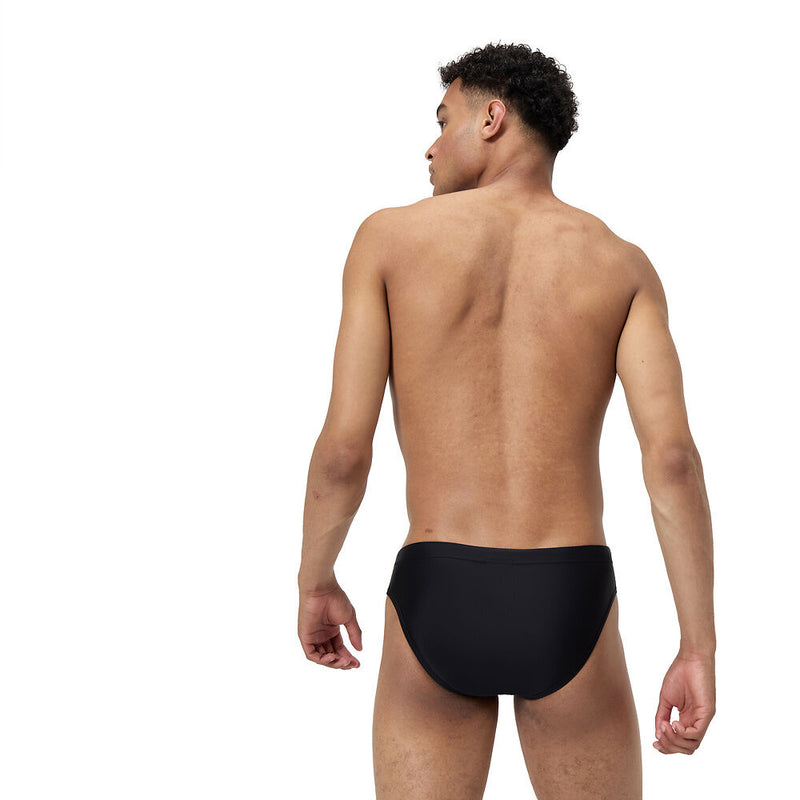 Speedo Mens Medley Logo 7cm Brief-Black/Coral Sands