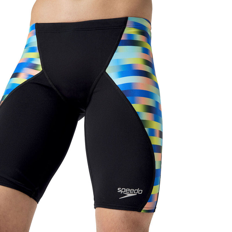 Speedo Mens Placement Digital V-Cut Jammer Picton Blue/Lemon Drizzle