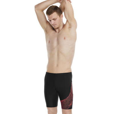 Speedo Mns Medley Logo Jammer-Black /Siren Red