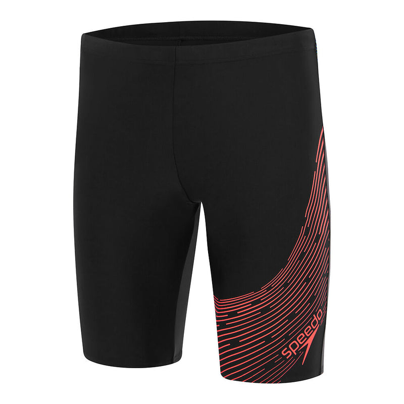 Speedo Mns Medley Logo Jammer-Black /Siren Red