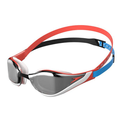 Speedo Fastskin Pure Focus Mirror Goggle-Red/Black/Blue-OSFA