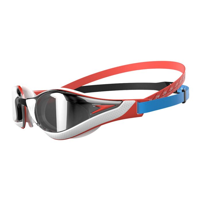 Speedo Fastskin Pure Focus Mirror Goggle-Red/Black/Blue-OSFA