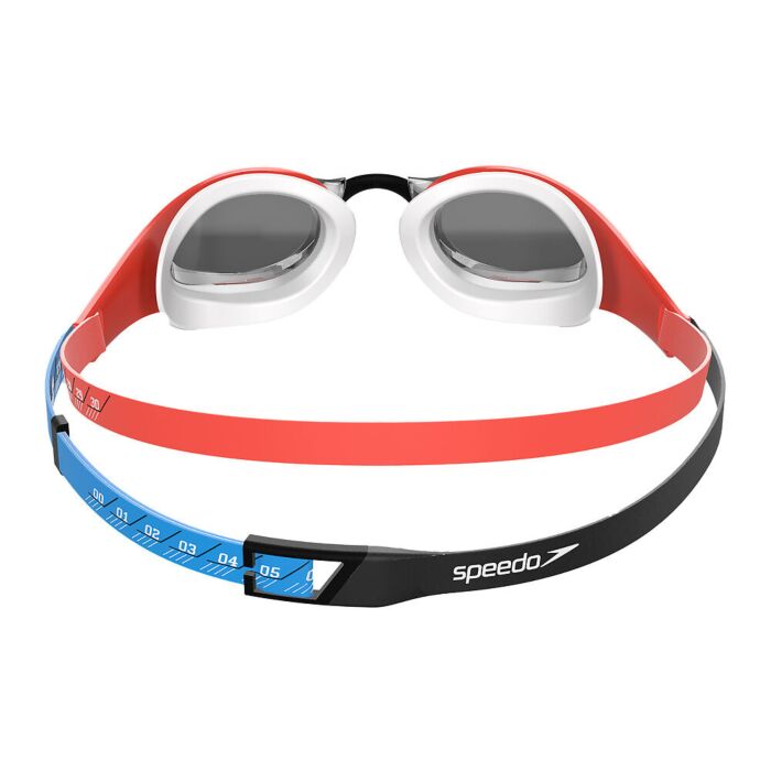 Speedo Fastskin Pure Focus Mirror Goggle-Red/Black/Blue-OSFA