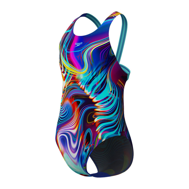 Speedo Girls Digi Allvr Leaderback-Arctic Glass