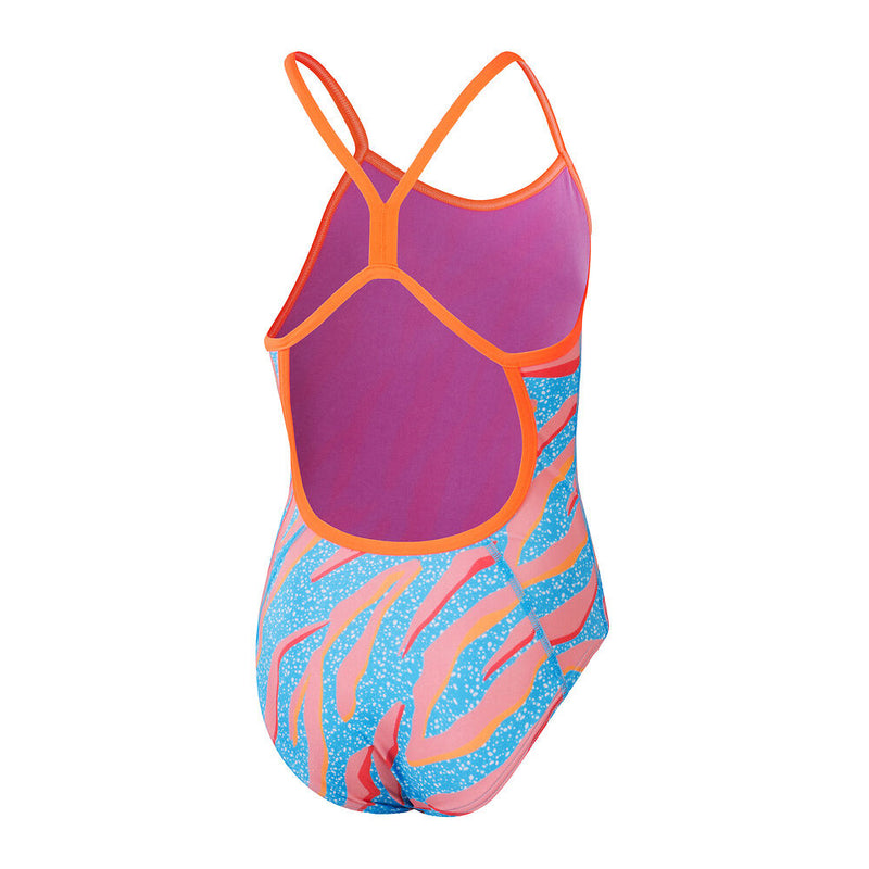 Speedo Grls Allover Vback-Kiki Pink/Picton Blue/Matcha