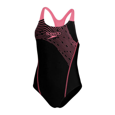 Speedo Grls Medley Logo Mdlst-Black/Fandango Pink