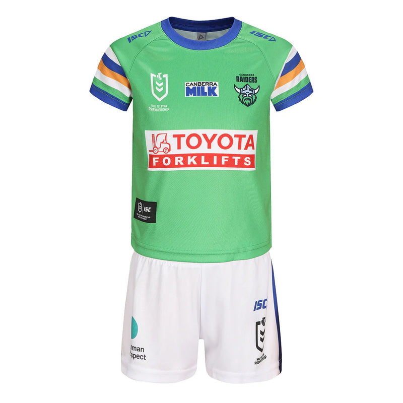 ISC Canberra Raiders 2024 Toddlers Home Jersey Set Green/Royal