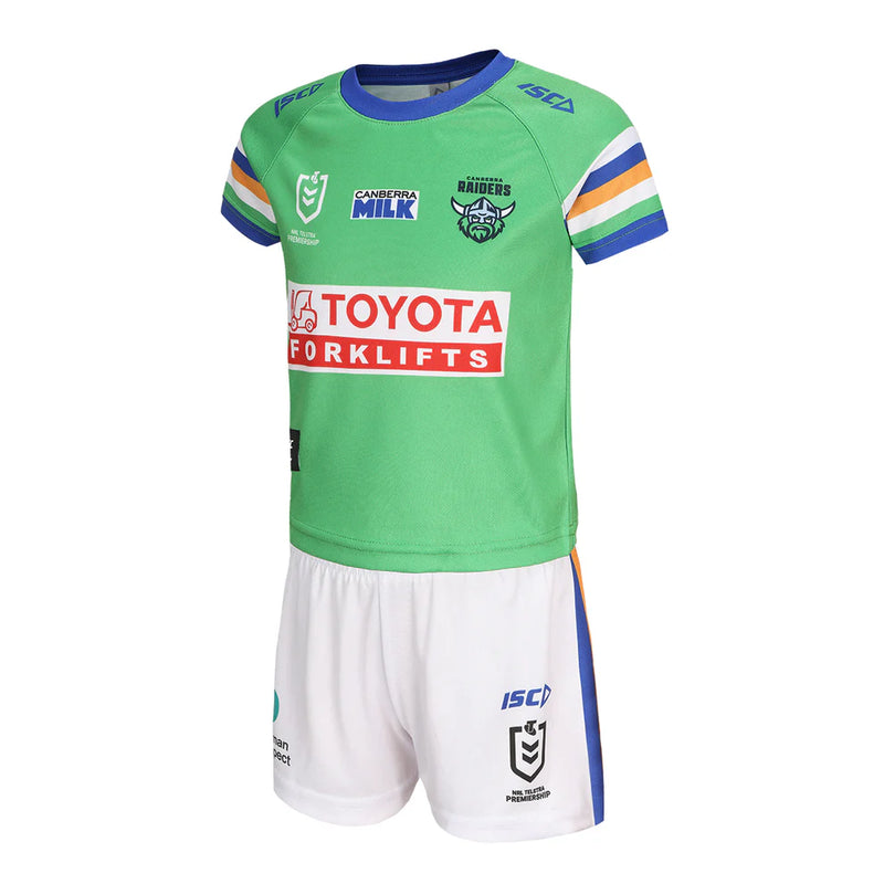 ISC Canberra Raiders 2024 Toddlers Home Jersey Set Green/Royal