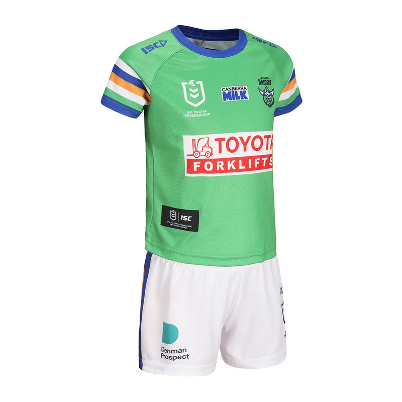 ISC Canberra Raiders 2024 Toddlers Home Jersey Set Green/Royal