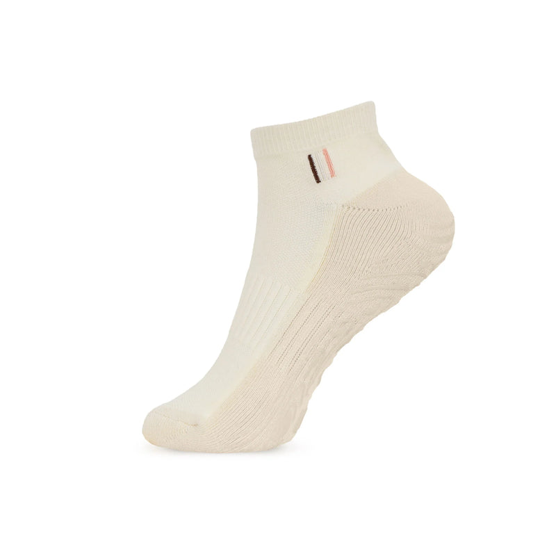 BAHE Grounded Grippy Ankle Socks-Coconut