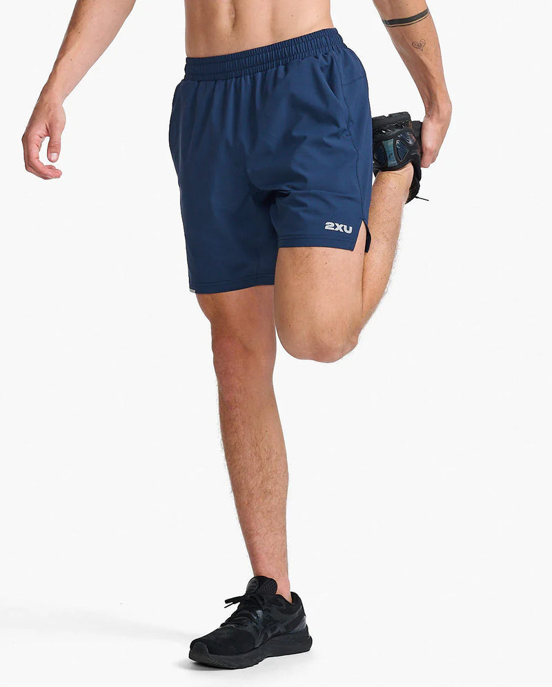 2XU Aero 7 inch Shorts-Midnight/Silver Reflective