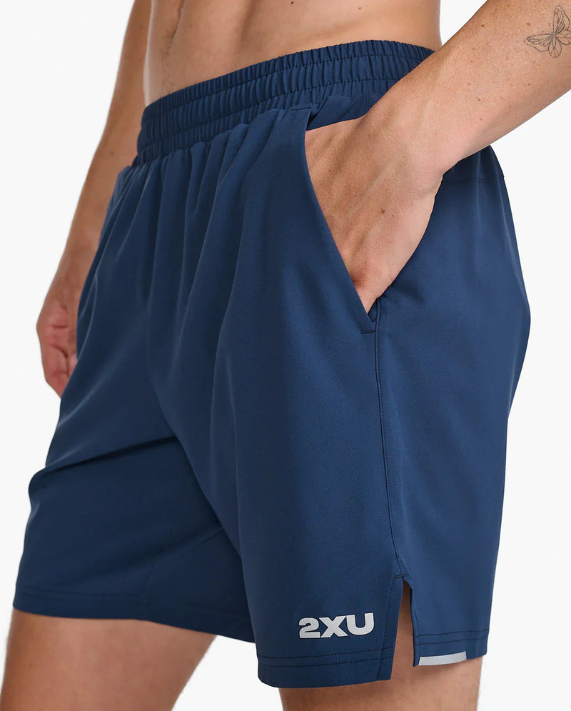 2XU Aero 7 inch Shorts-Midnight/Silver Reflective