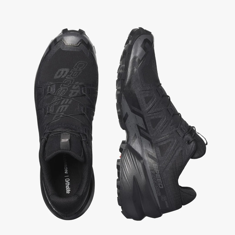 Salomon Mens Speedcross 6 Wide Trail Running Shoes 2E Black