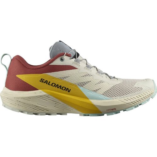 Salomon Sense Ride 5 Mens Trail Running Shoes Rainy Day/Hot Sauce/Freesia