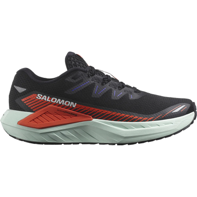 Salomon DRX Defy GRVL Womens Running Shoe-Black/Cherry Tom/Bay-7