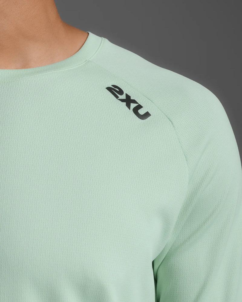 2XU Aero Long Sleeve-Digital Mint/Black Reflective