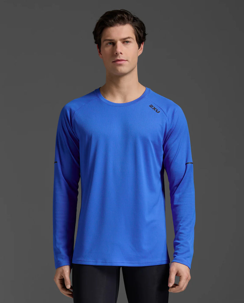 2XU Mens Aero Long Sleeve-Nebula/Black Ref