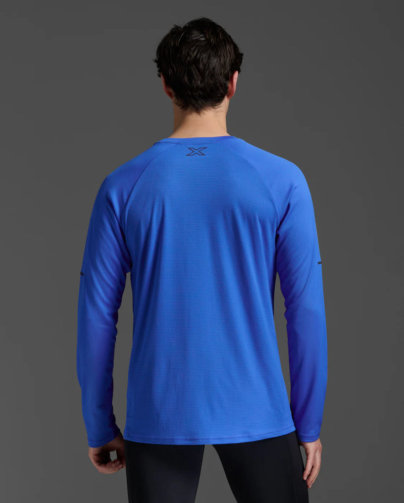 2XU Mens Aero Long Sleeve-Nebula/Black Ref