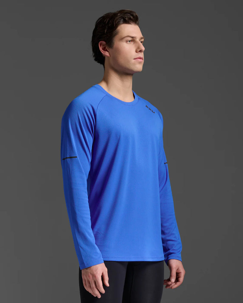 2XU Mens Aero Long Sleeve-Nebula/Black Ref