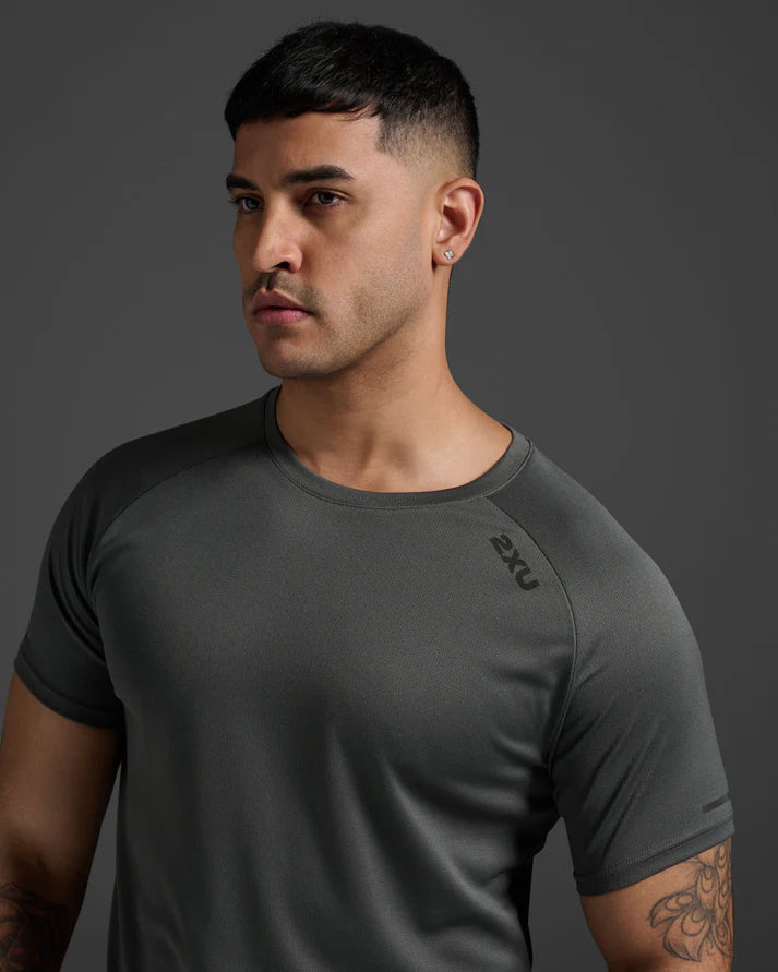 2XU Mens Aero Tee-Jupiter/Black Ref