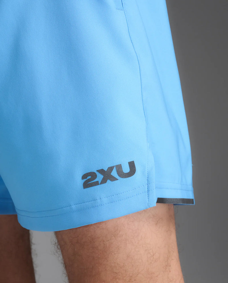 2XU Aero 5 Inch Shorts-Azure/Black Reflective