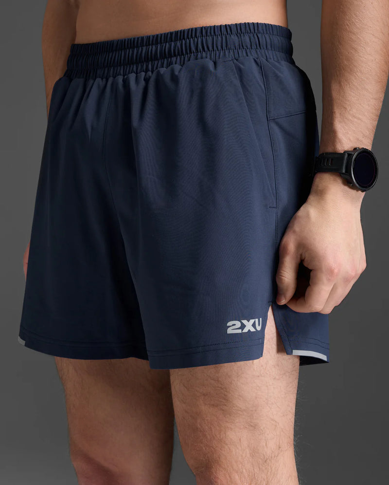 2XU Aero 5 inch Shorts-Midnight/Silver Reflective