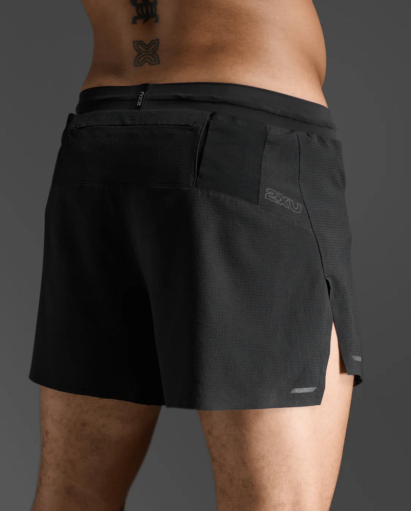 2XU Mens Light Speed Stash 5 Inch Short Black