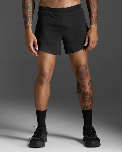 2XU Mens Light Speed Stash 5 Inch Short Black