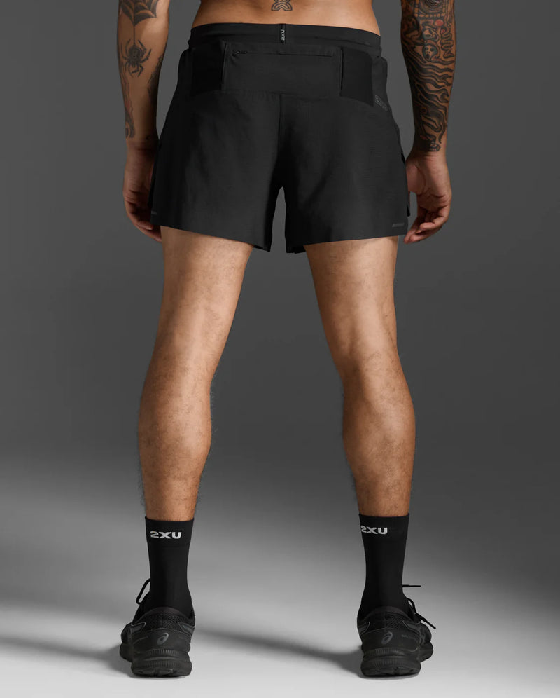 2XU Mens Light Speed Stash 5 Inch Short Black