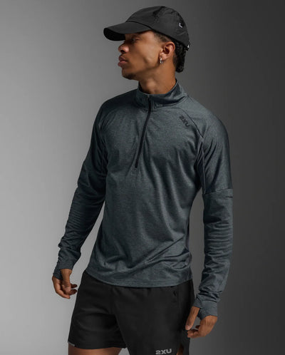 2XU Aero 1/2 Zip-Dark Sage/Black Reflective