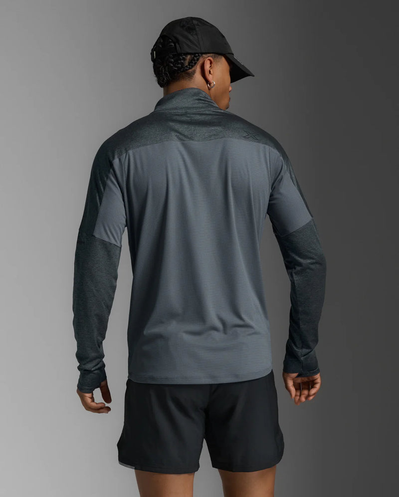 2XU Aero 1/2 Zip-Dark Sage/Black Reflective