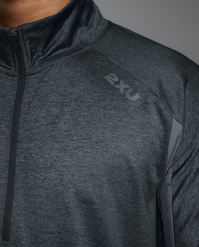 2XU Aero 1/2 Zip-Dark Sage/Black Reflective