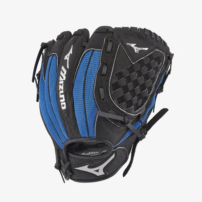 Mizuno Prospect Powerclose 10.5 Inch Baseball RHT Fielders Glove - Black/Royal