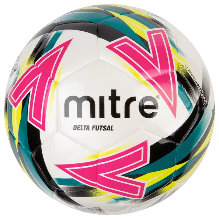 Mitre Delta Futsal Ball - White/Pink/Green