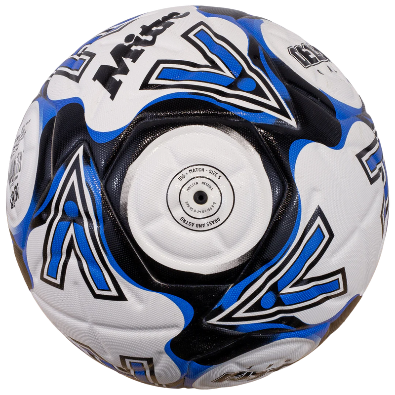 Delta One 24 Au Soccer Ball-White/Black/Botn Blue