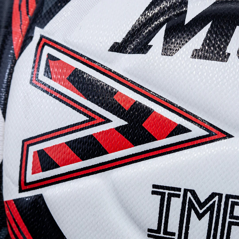 Impel Evo 24 Au Soccer Ball-White/Black/Bib Red-5