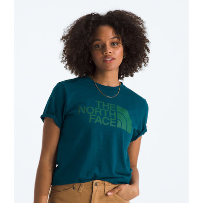 The North Face Womens SS Half Dome Tee-Midnight Petrol/Blue