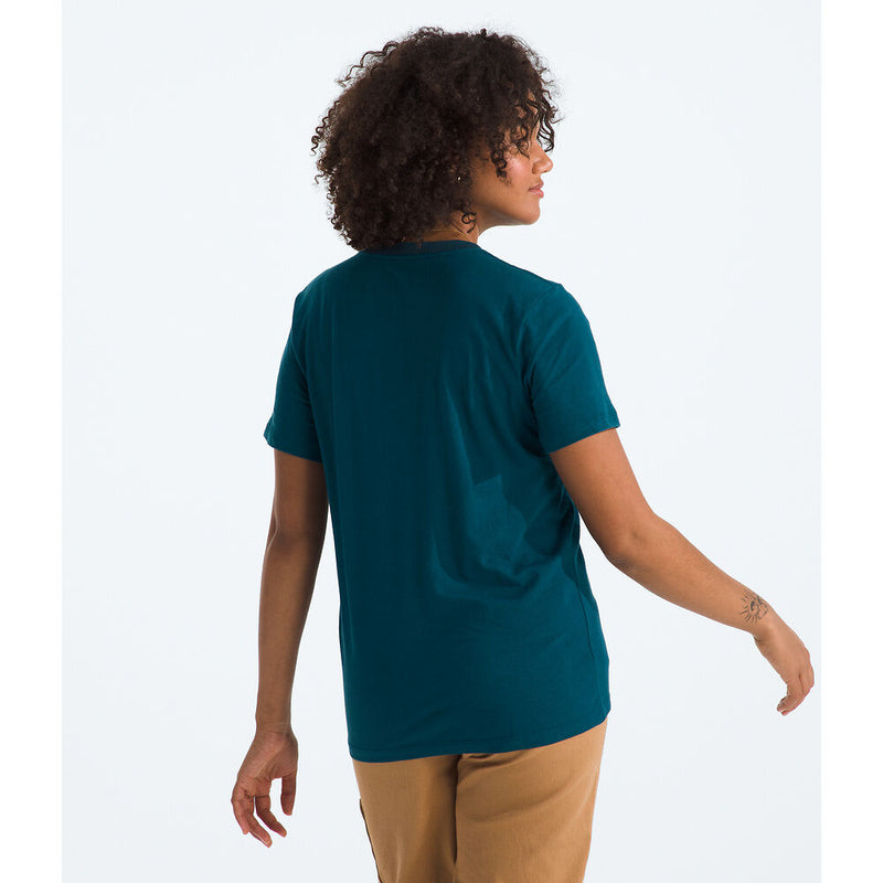 The North Face Womens SS Half Dome Tee-Midnight Petrol/Blue