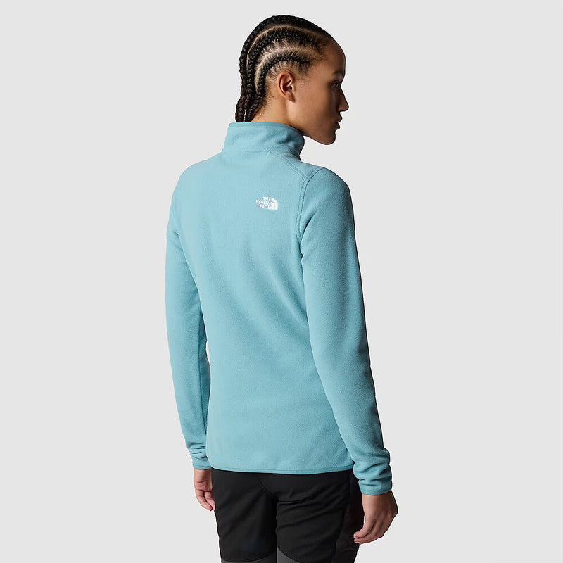 The North Face Womens 100 Glacier 1/4 Zip Fleece-Blue