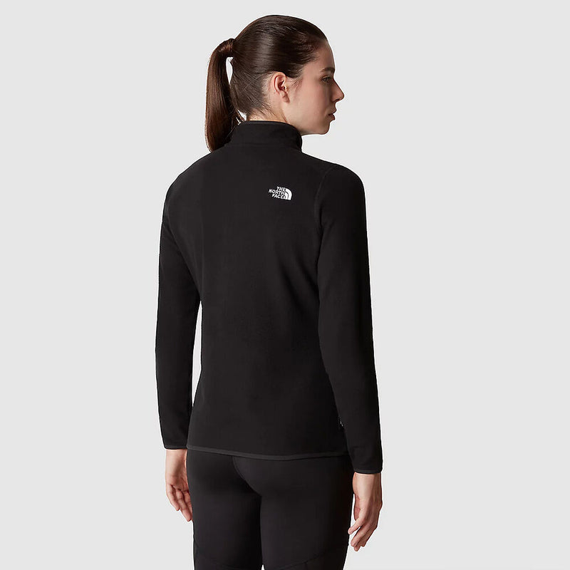 The North Face Womens 100 Glacier 1/4 Zip Fleece-TNF Black