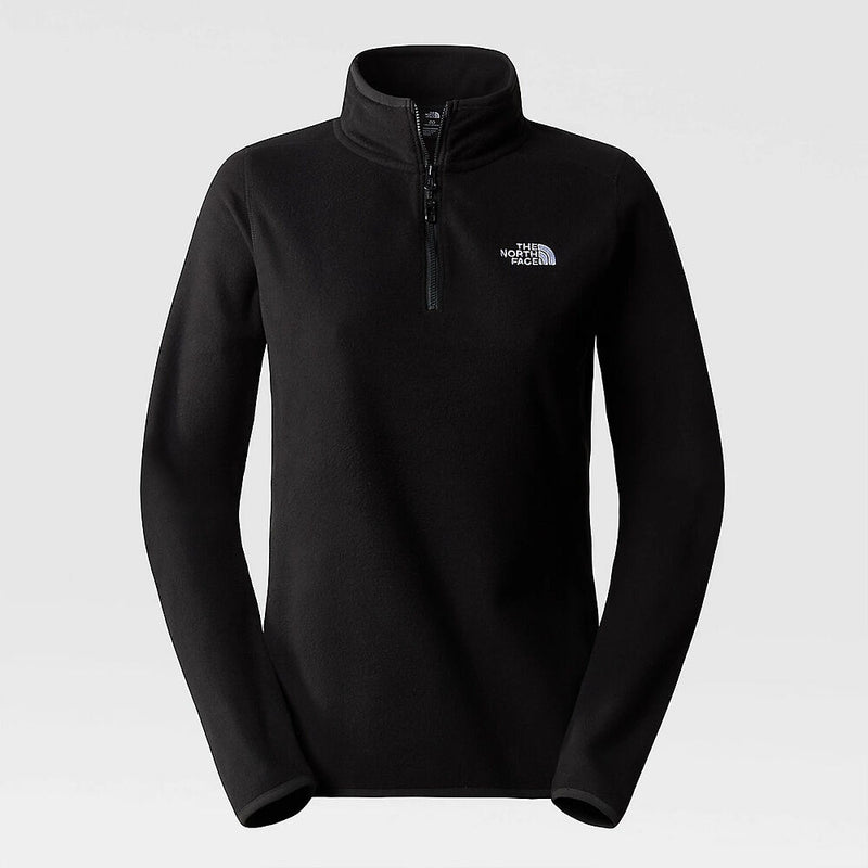 The North Face Womens 100 Glacier 1/4 Zip Fleece-TNF Black